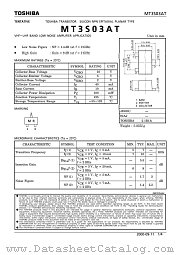 MT3S03AT datasheet pdf TOSHIBA