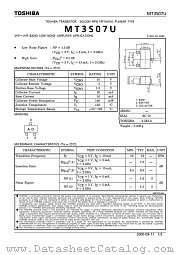MT3S07U datasheet pdf TOSHIBA