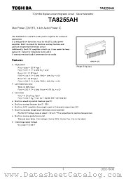 TA8255AH datasheet pdf TOSHIBA