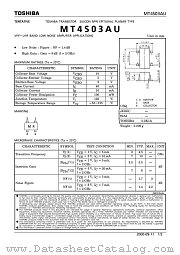 MT4S03AU datasheet pdf TOSHIBA