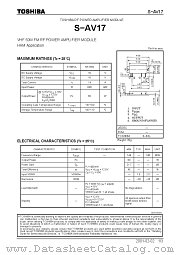 S-AV17 datasheet pdf TOSHIBA