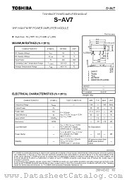 S-AV7 datasheet pdf TOSHIBA