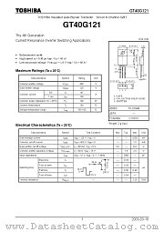 GT40G121 datasheet pdf TOSHIBA