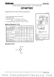 GT40T301 datasheet pdf TOSHIBA