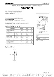GT60N321 datasheet pdf TOSHIBA