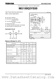 MG100Q2YS50 datasheet pdf TOSHIBA