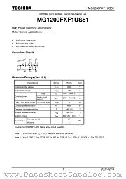 MG1200FXF1US51 datasheet pdf TOSHIBA