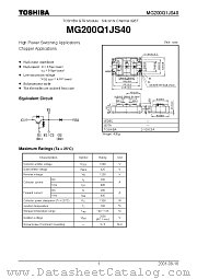 MG200Q1JS40 datasheet pdf TOSHIBA
