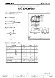 MG200Q1US41 datasheet pdf TOSHIBA