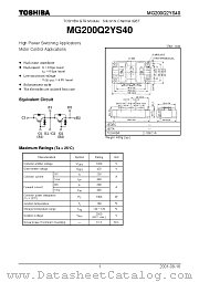 MG200Q2YS40 datasheet pdf TOSHIBA