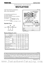 MG75J2YS50 datasheet pdf TOSHIBA