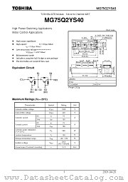 MG75Q2YS40 datasheet pdf TOSHIBA