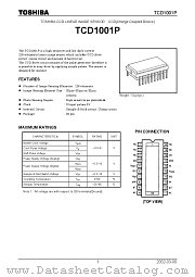 TCD1001P datasheet pdf TOSHIBA
