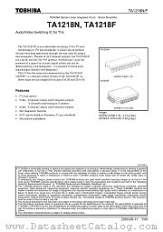 TA1218F datasheet pdf TOSHIBA