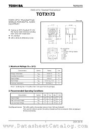 TOTX173 datasheet pdf TOSHIBA