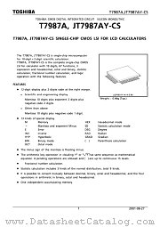 T7987A datasheet pdf TOSHIBA