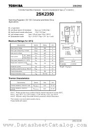 2SK2350 datasheet pdf TOSHIBA