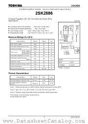 2SK2886 datasheet pdf TOSHIBA
