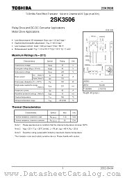 2SK3506 datasheet pdf TOSHIBA