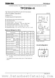 TPC8104-H datasheet pdf TOSHIBA