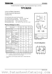 TPC8203 datasheet pdf TOSHIBA