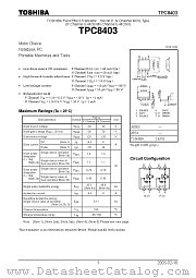 TPC8403 datasheet pdf TOSHIBA