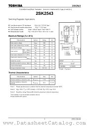 2SK2543 datasheet pdf TOSHIBA