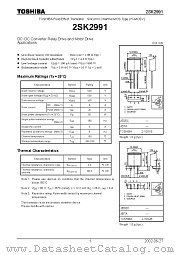 2SK2991 datasheet pdf TOSHIBA