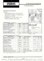 2SD845 datasheet pdf TOSHIBA