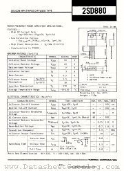 2SD880 datasheet pdf TOSHIBA