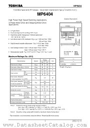 MP6404 datasheet pdf TOSHIBA