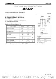 2SA1204 datasheet pdf TOSHIBA