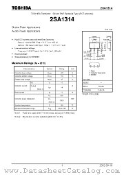 2SA1314 datasheet pdf TOSHIBA