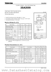 2SA2059 datasheet pdf TOSHIBA