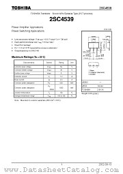 2SC4539 datasheet pdf TOSHIBA