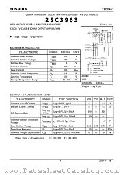 2SC3963 datasheet pdf TOSHIBA