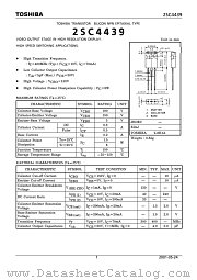 2SC4439 datasheet pdf TOSHIBA