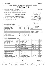 2SC3672 datasheet pdf TOSHIBA