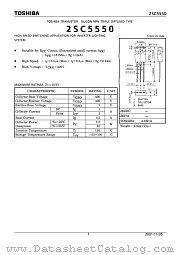 2SC5550 datasheet pdf TOSHIBA