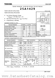 2SA1429 datasheet pdf TOSHIBA