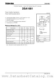 2SA1681 datasheet pdf TOSHIBA