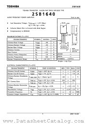2SB1640 datasheet pdf TOSHIBA