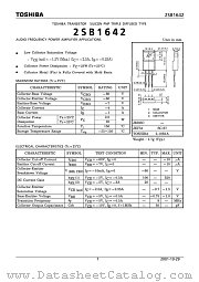 2SB1642 datasheet pdf TOSHIBA