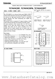 TC74VHC20FN datasheet pdf TOSHIBA