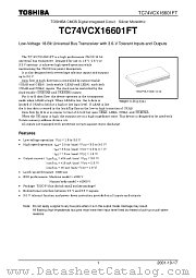 TC74VCX16601FT datasheet pdf TOSHIBA