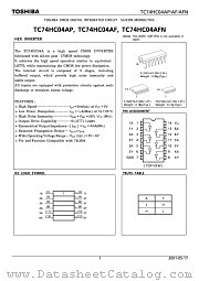 TC74HC04AP datasheet pdf TOSHIBA