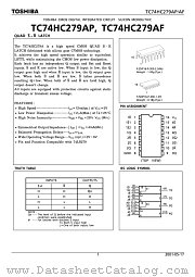 TC74HC279AP datasheet pdf TOSHIBA