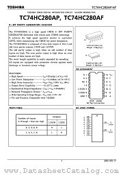 TC74HC280AF datasheet pdf TOSHIBA