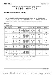 TC9316F-001 datasheet pdf TOSHIBA