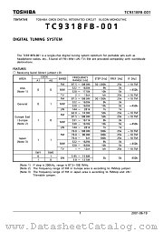 TC9318FB-001 datasheet pdf TOSHIBA